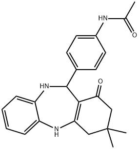 N-(4-(2,10-DIAZA-5,5-DIMETHYL-7-OXOTRICYCLO[9.4.0.0(3,8)]PENTADECA-1(15),3(8),11(12),13-TETRAEN-9-YL)PHENYL)ETHANAMIDE Struktur