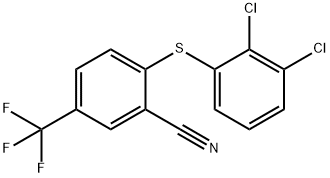 2-[(2,3-DICHLOROPHENYL)SULFANYL]-5-(TRIFLUOROMETHYL)BENZENECARBONITRILE Struktur