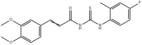 N-[3-(3,4-DIMETHOXYPHENYL)ACRYLOYL]-N'-(4-FLUORO-2-METHYLPHENYL)THIOUREA Struktur