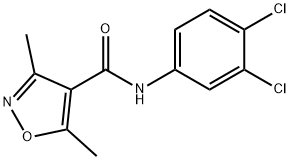 N-(3,4-DICHLOROPHENYL)-3,5-DIMETHYL-4-ISOXAZOLECARBOXAMIDE Struktur