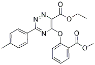 ETHYL 5-[2-(METHOXYCARBONYL)PHENOXY]-3-(4-METHYLPHENYL)-1,2,4-TRIAZINE-6-CARBOXYLATE Struktur