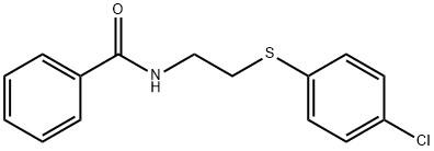 N-(2-[(4-CHLOROPHENYL)SULFANYL]ETHYL)BENZENECARBOXAMIDE Struktur