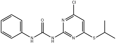 N-[4-CHLORO-6-(ISOPROPYLSULFANYL)-2-PYRIMIDINYL]-N'-PHENYLUREA Struktur