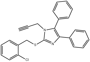 2-CHLOROBENZYL 4,5-DIPHENYL-1-(2-PROPYNYL)-1H-IMIDAZOL-2-YL SULFIDE Struktur