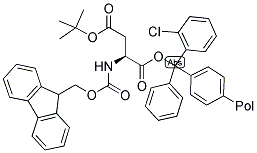 FMOC-ASP(OTBU)-2-CHLOROTRITYL RESIN Struktur