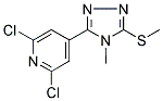 2,6-DICHLORO-4-[4-METHYL-5-(METHYLTHIO)-4H-1,2,4-TRIAZOL-3-YL]PYRIDINE Struktur