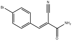 (E)-3-(4-BROMOPHENYL)-2-CYANO-2-PROPENAMIDE Struktur