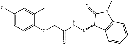 3-(2-(4-CHLORO-4-METHYLPHENOXY)ACETYLHYDRAZIDYL)-1-METHYL-2-OXOINDOLINE Struktur