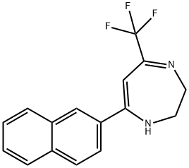 7-(2-NAPHTHYL)-5-(TRIFLUOROMETHYL)-1H,2H,3H-1,4-DIAZEPINE Struktur