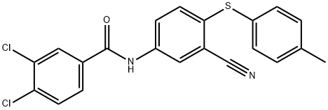 3,4-DICHLORO-N-(3-CYANO-4-[(4-METHYLPHENYL)SULFANYL]PHENYL)BENZENECARBOXAMIDE Struktur