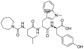 (HEXAHYDRO-1H-AZEPINYL)CARBONYL-LEU-(1-ME)-DTRP-DTYR Struktur