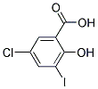 5-CHLORO-2-HYDROXY-3-IODO-BENZOIC ACID Struktur