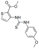 METHYL 3-((((4-METHOXYPHENYL)AMINO)THIOXOMETHYL)AMINO)THIOPHENE-2-CARBOXYLATE Struktur