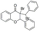 3-BROMO-3-[BROMO(PHENYL)METHYL]-2-PHENYLCHROMAN-4-ONE Struktur