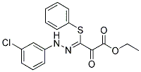 ETHYL 3-[2-(3-CHLOROPHENYL)HYDRAZONO]-2-OXO-3-(PHENYLTHIO)PROPANOATE Struktur