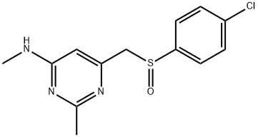 6-([(4-CHLOROPHENYL)SULFINYL]METHYL)-N,2-DIMETHYL-4-PYRIMIDINAMINE Struktur