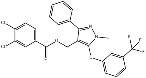 (1-METHYL-3-PHENYL-5-[3-(TRIFLUOROMETHYL)PHENOXY]-1H-PYRAZOL-4-YL)METHYL 3,4-DICHLOROBENZENECARBOXYLATE|