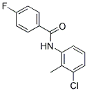 N-(3-CHLORO-2-METHYLPHENYL)-4-FLUOROBENZENECARBOXAMIDE Struktur