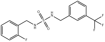 N-(2-FLUOROBENZYL)-N'-[3-(TRIFLUOROMETHYL)BENZYL]SULFAMIDE Struktur