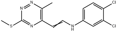 3,4-DICHLORO-N-(2-[6-METHYL-3-(METHYLSULFANYL)-1,2,4-TRIAZIN-5-YL]VINYL)ANILINE Struktur