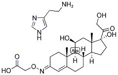 4-PREGNEN-11BETA,17ALPHA,21-TRIOL-3,20-DIONE 3-O-CARBOXYMETHYLOXIME-HISTAMINE Struktur