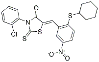 3-(2-CHLOROPHENYL)-5-([2-(CYCLOHEXYLSULFANYL)-5-NITROPHENYL]METHYLENE)-2-THIOXO-1,3-THIAZOLAN-4-ONE Struktur