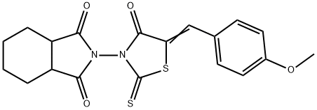 2-(5-[(4-METHOXYPHENYL)METHYLENE]-4-OXO-2-THIOXO-1,3-THIAZOLAN-3-YL)HEXAHYDRO-1H-ISOINDOLE-1,3(2H)-DIONE Struktur