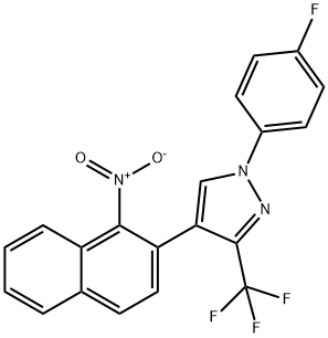 1-(4-FLUOROPHENYL)-4-(1-NITRO-2-NAPHTHYL)-3-(TRIFLUOROMETHYL)-1H-PYRAZOLE Struktur