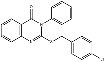 2-[(4-CHLOROBENZYL)SULFANYL]-3-PHENYL-4(3H)-QUINAZOLINONE Struktur