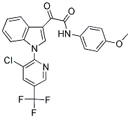 2-(1-[3-CHLORO-5-(TRIFLUOROMETHYL)-2-PYRIDINYL]-1H-INDOL-3-YL)-N-(4-METHOXYPHENYL)-2-OXOACETAMIDE Struktur