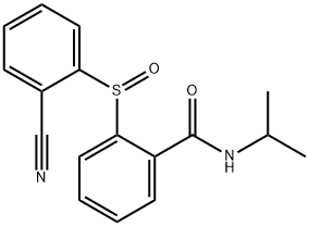 2-[(2-CYANOPHENYL)SULFINYL]-N-ISOPROPYLBENZENECARBOXAMIDE Struktur