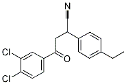 4-(3,4-DICHLOROPHENYL)-2-(4-ETHYLPHENYL)-4-OXOBUTANENITRILE Struktur