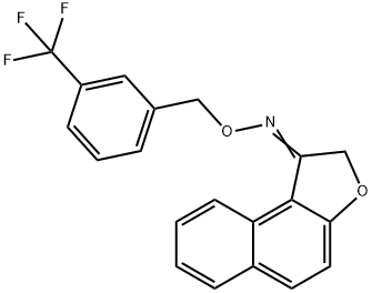 NAPHTHO[2,1-B]FURAN-1(2H)-ONE O-[3-(TRIFLUOROMETHYL)BENZYL]OXIME Struktur