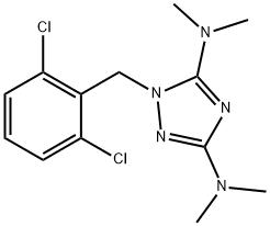 1-(2,6-DICHLOROBENZYL)-N3,N3,N5,N5-TETRAMETHYL-1H-1,2,4-TRIAZOLE-3,5-DIAMINE Struktur