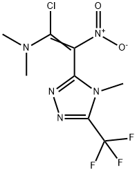 1-CHLORO-N,N-DIMETHYL-2-[4-METHYL-5-(TRIFLUOROMETHYL)-4H-1,2,4-TRIAZOL-3-YL]-2-NITRO-1-ETHYLENAMINE Struktur