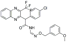 2-(4-CHLOROPHENYL)-N-(([(3-METHOXYBENZYL)OXY]IMINO)METHYL)-2-[3-(TRIFLUOROMETHYL)-2-QUINOXALINYL]ACETAMIDE Struktur