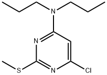 6-CHLORO-2-(METHYLSULFANYL)-N,N-DIPROPYL-4-PYRIMIDINAMINE Struktur