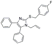 1-ALLYL-2-[(4-FLUOROBENZYL)SULFANYL]-4,5-DIPHENYL-1H-IMIDAZOLE Struktur