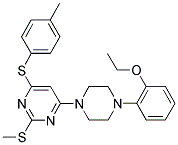 4-[4-(2-ETHOXYPHENYL)PIPERAZINO]-6-[(4-METHYLPHENYL)SULFANYL]-2-(METHYLSULFANYL)PYRIMIDINE Struktur