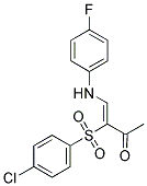 3-((4-CHLOROPHENYL)SULFONYL)-4-((4-FLUOROPHENYL)AMINO)BUT-3-EN-2-ONE Struktur