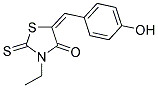 (5E)-3-ETHYL-5-(4-HYDROXYBENZYLIDENE)-2-THIOXO-1,3-THIAZOLIDIN-4-ONE Struktur