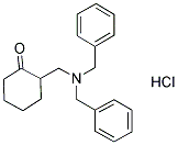 2-[(N,N-DIBENZYLAMINO)METHYL]CYCLOHEXANONE, HYDROCHLORIDE Struktur