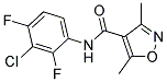 N-(3-CHLORO-2,4-DIFLUOROPHENYL)-3,5-DIMETHYL-4-ISOXAZOLECARBOXAMIDE Struktur