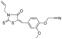 {4-[(E)-(3-ALLYL-4-OXO-2-THIOXO-1,3-THIAZOLIDIN-5-YLIDENE)METHYL]-2-METHOXYPHENOXY}ACETONITRILE Struktur