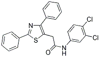 N-(3,4-DICHLOROPHENYL)-2-(2,4-DIPHENYL-1,3-THIAZOL-5-YL)ACETAMIDE Struktur