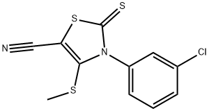 3-(3-CHLOROPHENYL)-4-(METHYLSULFANYL)-2-THIOXO-2,3-DIHYDRO-1,3-THIAZOLE-5-CARBONITRILE Struktur