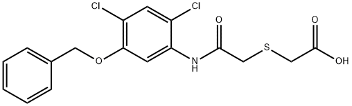 2-((2-[5-(BENZYLOXY)-2,4-DICHLOROANILINO]-2-OXOETHYL)SULFANYL)ACETIC ACID Struktur