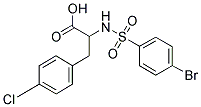 2-([(4-BROMOPHENYL)SULFONYL]AMINO)-3-(4-CHLOROPHENYL)PROPANOIC ACID Struktur