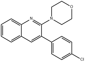 3-(4-CHLOROPHENYL)-2-MORPHOLINOQUINOLINE Struktur