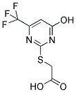 ([4-HYDROXY-6-(TRIFLUOROMETHYL)PYRIMIDIN-2-YL]THIO)ACETIC ACID Struktur